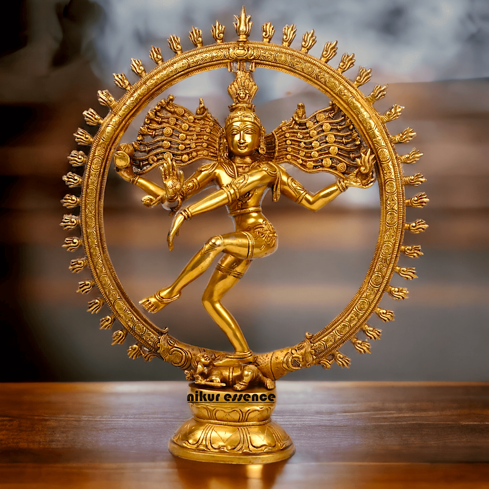 Superfine Brass Nataraja Dancing Shiva Statue, Handcrafted, Height 20 Inches, Hindu Deity Sculpture for Spiritual Decor and Meditation Room Nikuressence