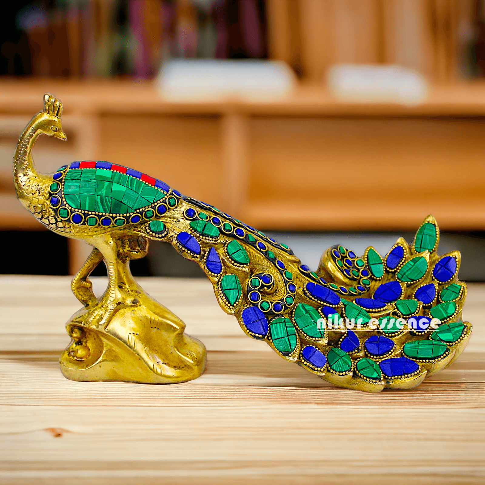 Buy Brass Peacock Figurine , Exquisite Detailed Handcrafted Metal Art, Perfect for Home Décor and Collectors Nikuressence