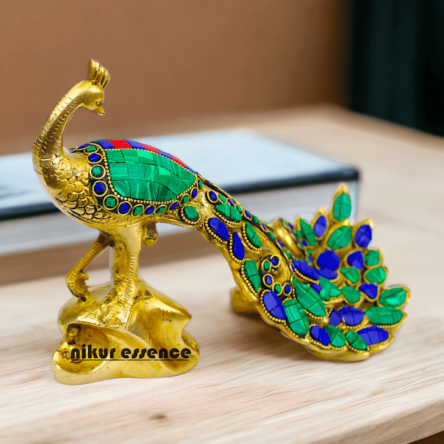 Buy Brass Peacock Figurine , Exquisite Detailed Handcrafted Metal Art, Perfect for Home Décor and Collectors Nikuressence