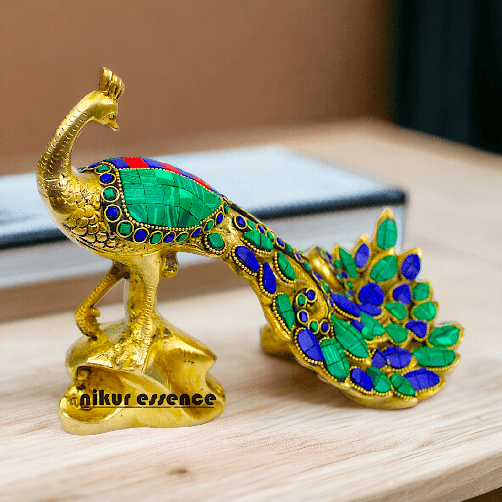 Buy Brass Peacock Figurine , Exquisite Detailed Handcrafted Metal Art, Perfect for Home Décor and Collectors Nikuressence