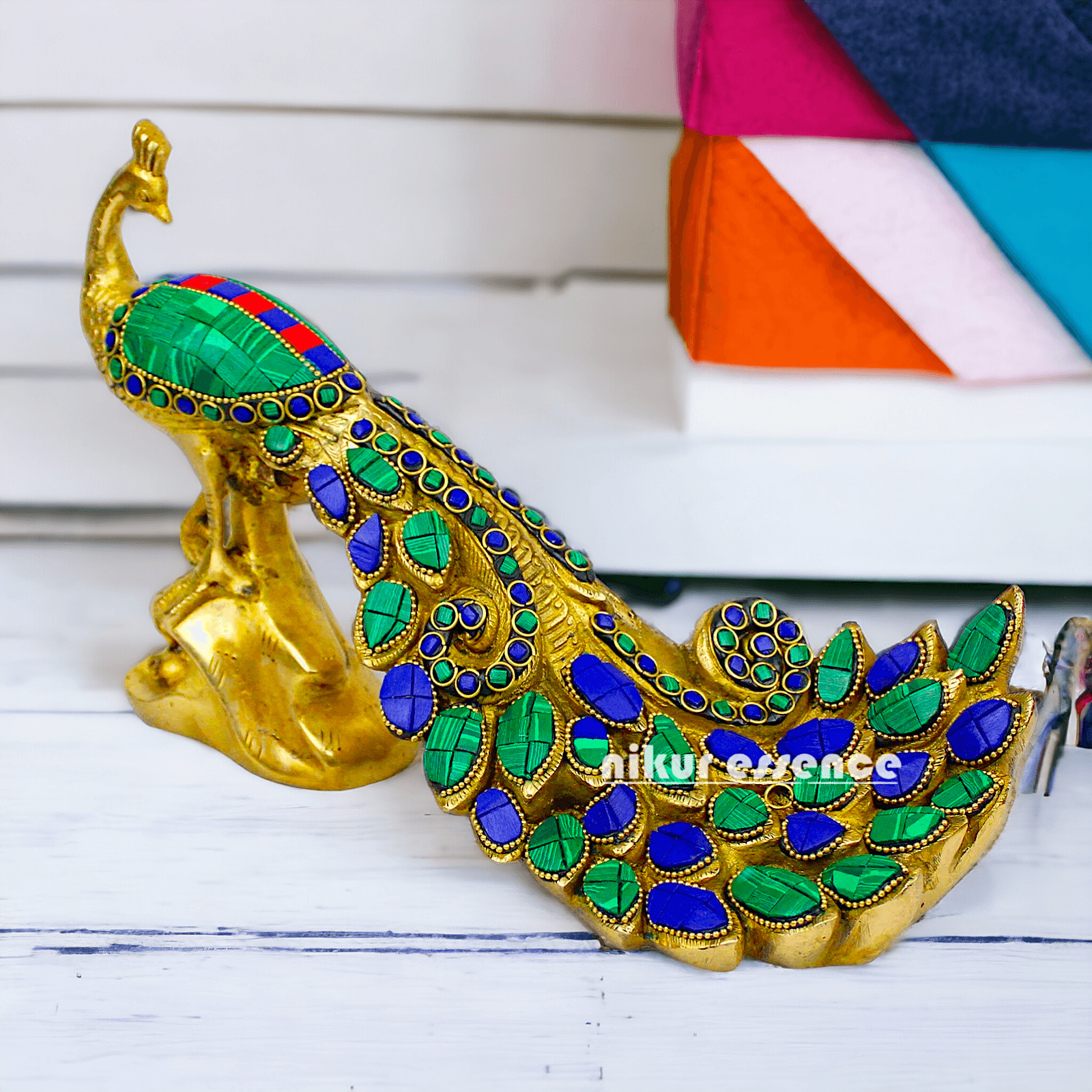 Buy Brass Peacock Figurine , Exquisite Detailed Handcrafted Metal Art, Perfect for Home Décor and Collectors Nikuressence