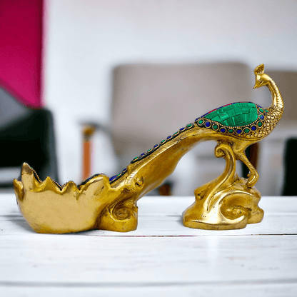 Buy Brass Peacock Figurine , Exquisite Detailed Handcrafted Metal Art, Perfect for Home Décor and Collectors Nikuressence