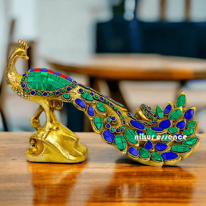 Buy Brass Peacock Figurine , Exquisite Detailed Handcrafted Metal Art, Perfect for Home Décor and Collectors Nikuressence