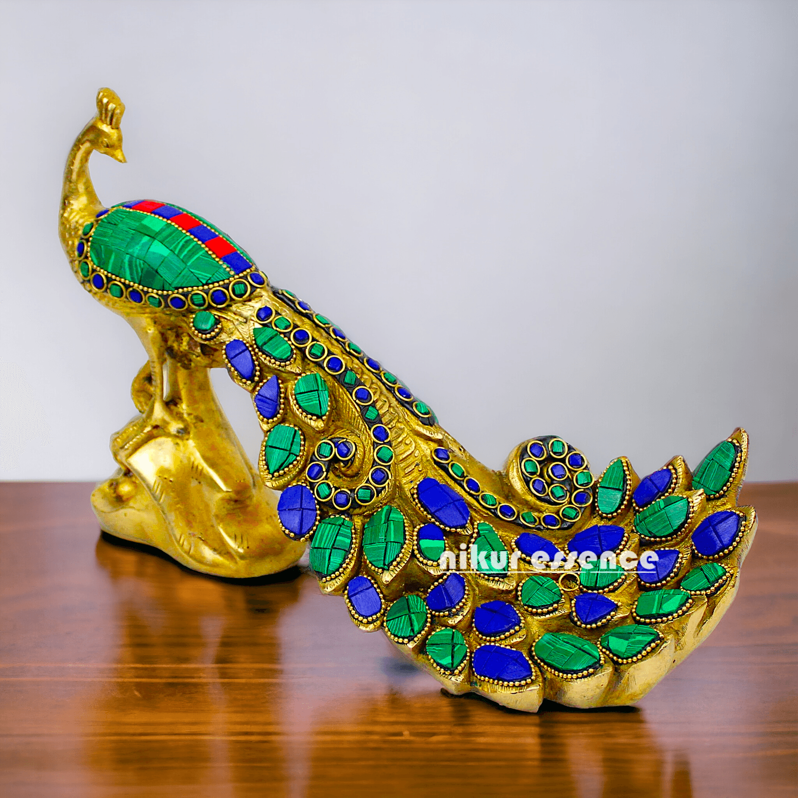 Buy Brass Peacock Figurine , Exquisite Detailed Handcrafted Metal Art, Perfect for Home Décor and Collectors Nikuressence