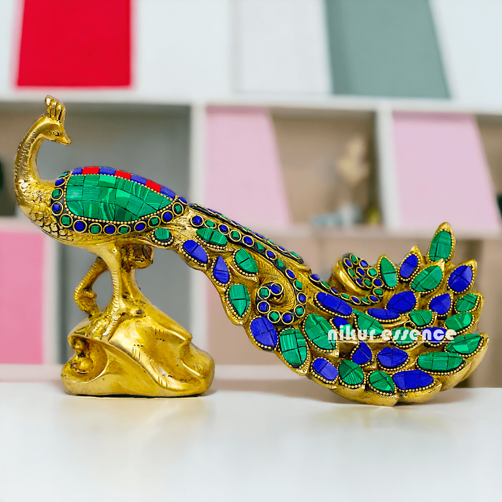 Buy Brass Peacock Figurine , Exquisite Detailed Handcrafted Metal Art, Perfect for Home Décor and Collectors Nikuressence