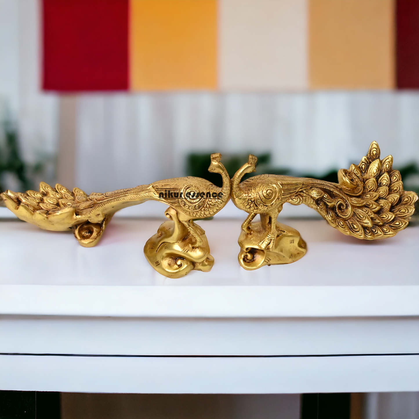 Online Solid Brass Peacock Statue by Nikur Essence - 12 inch Nikuressence