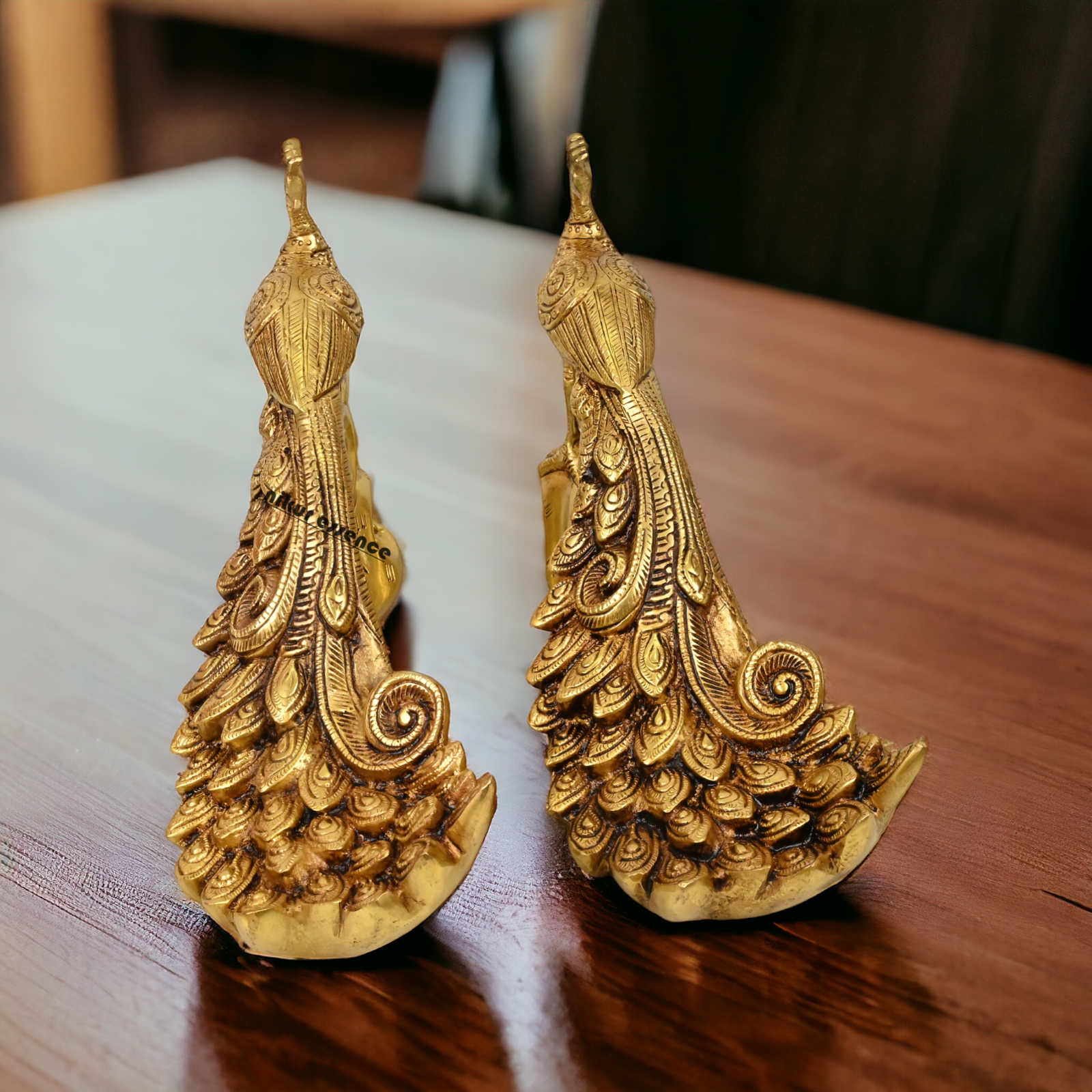 Online Solid Brass Peacock Statue by Nikur Essence - 12 inch Nikuressence