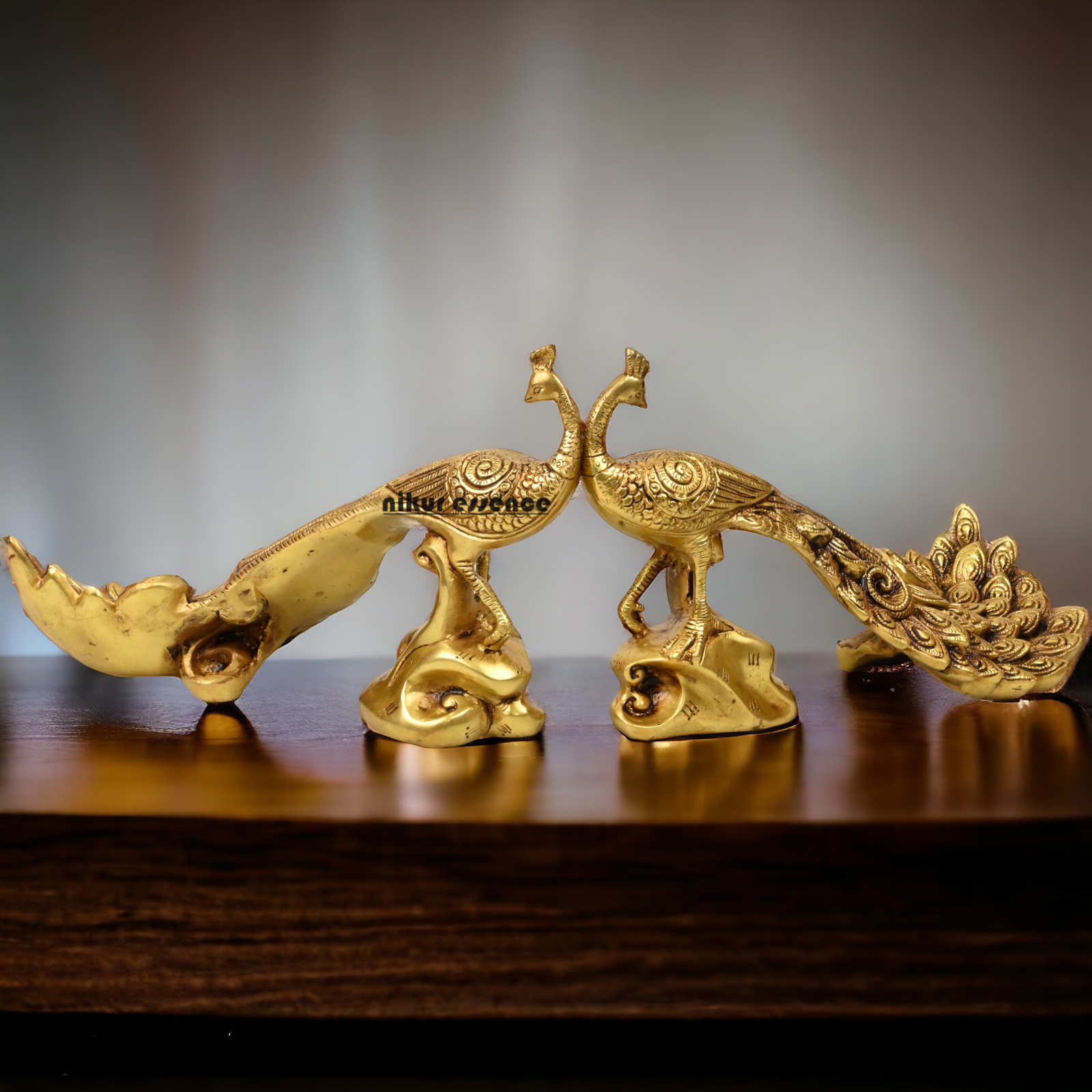 Online Solid Brass Peacock Statue by Nikur Essence - 12 inch Nikuressence