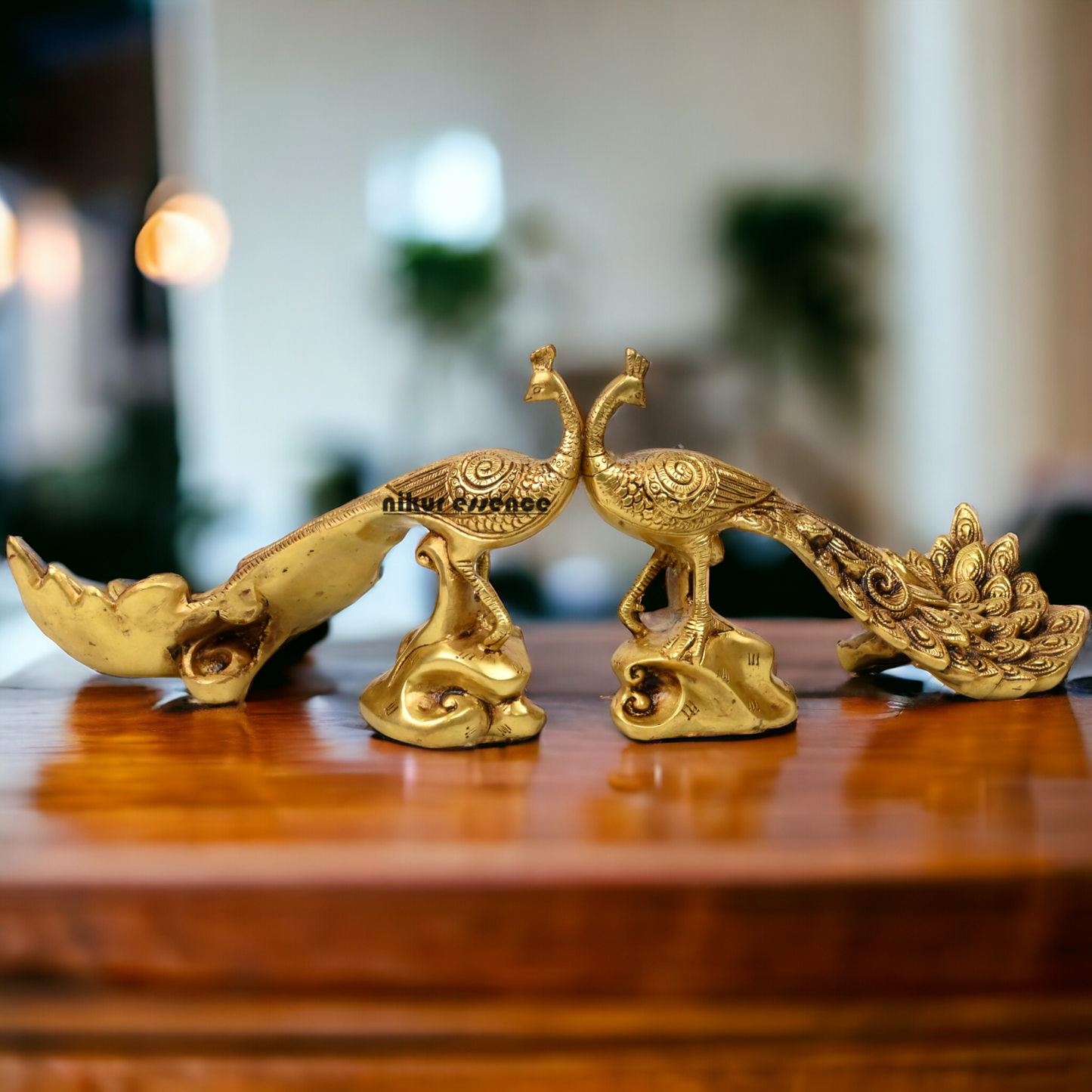 Online Solid Brass Peacock Statue by Nikur Essence - 12 inch Nikuressence