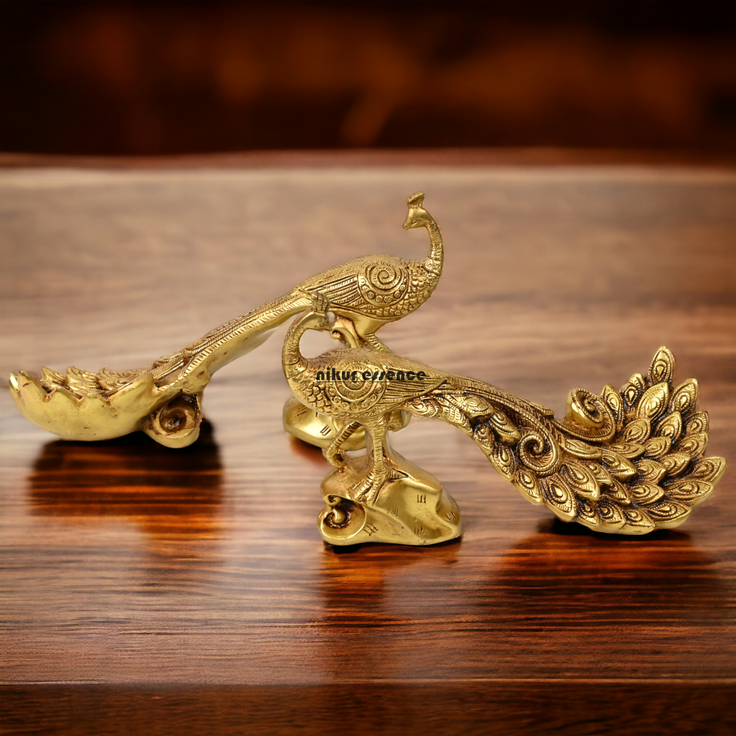 Online Solid Brass Peacock Statue by Nikur Essence - 12 inch Nikuressence