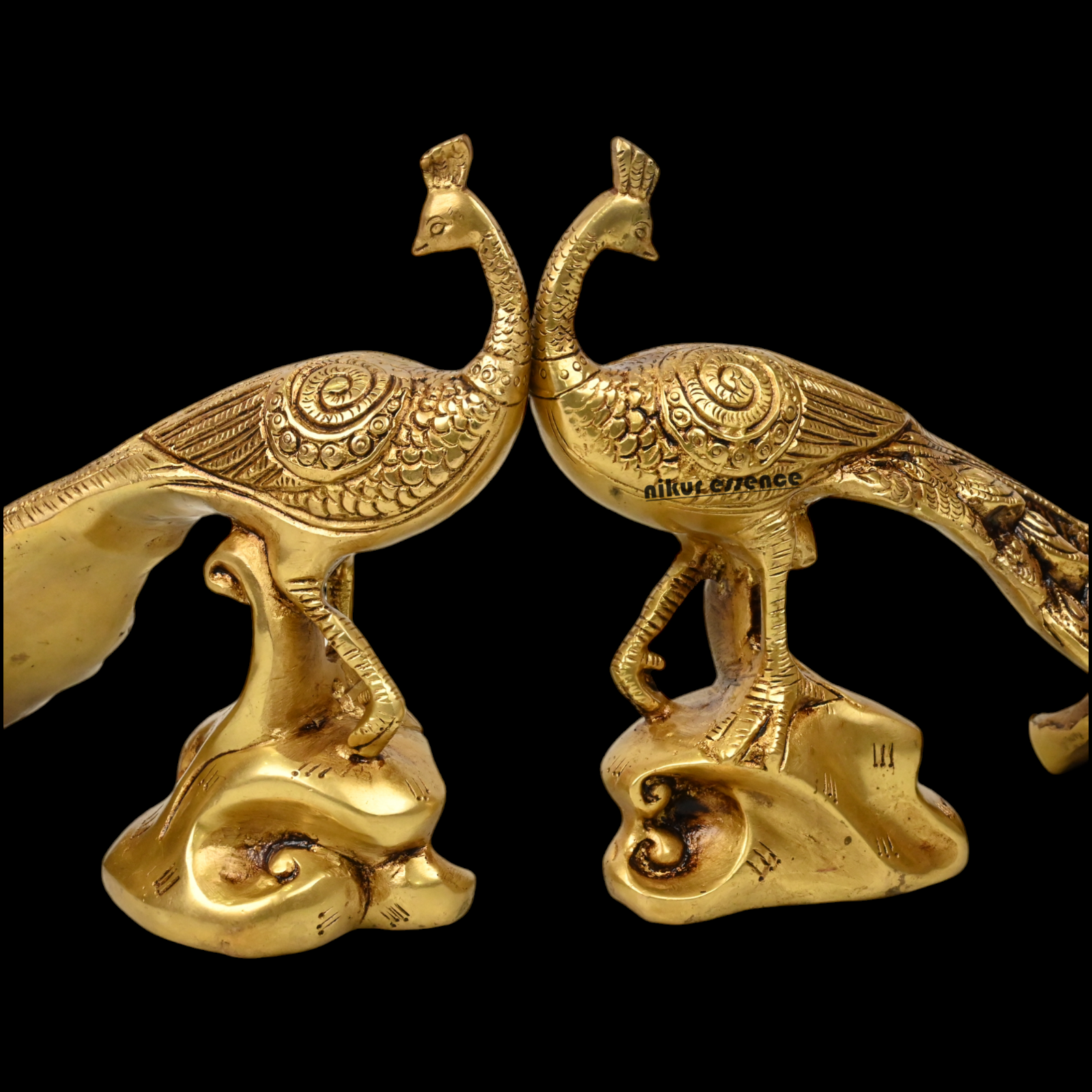 Online Solid Brass Peacock Statue by Nikur Essence - 12 inch Nikuressence