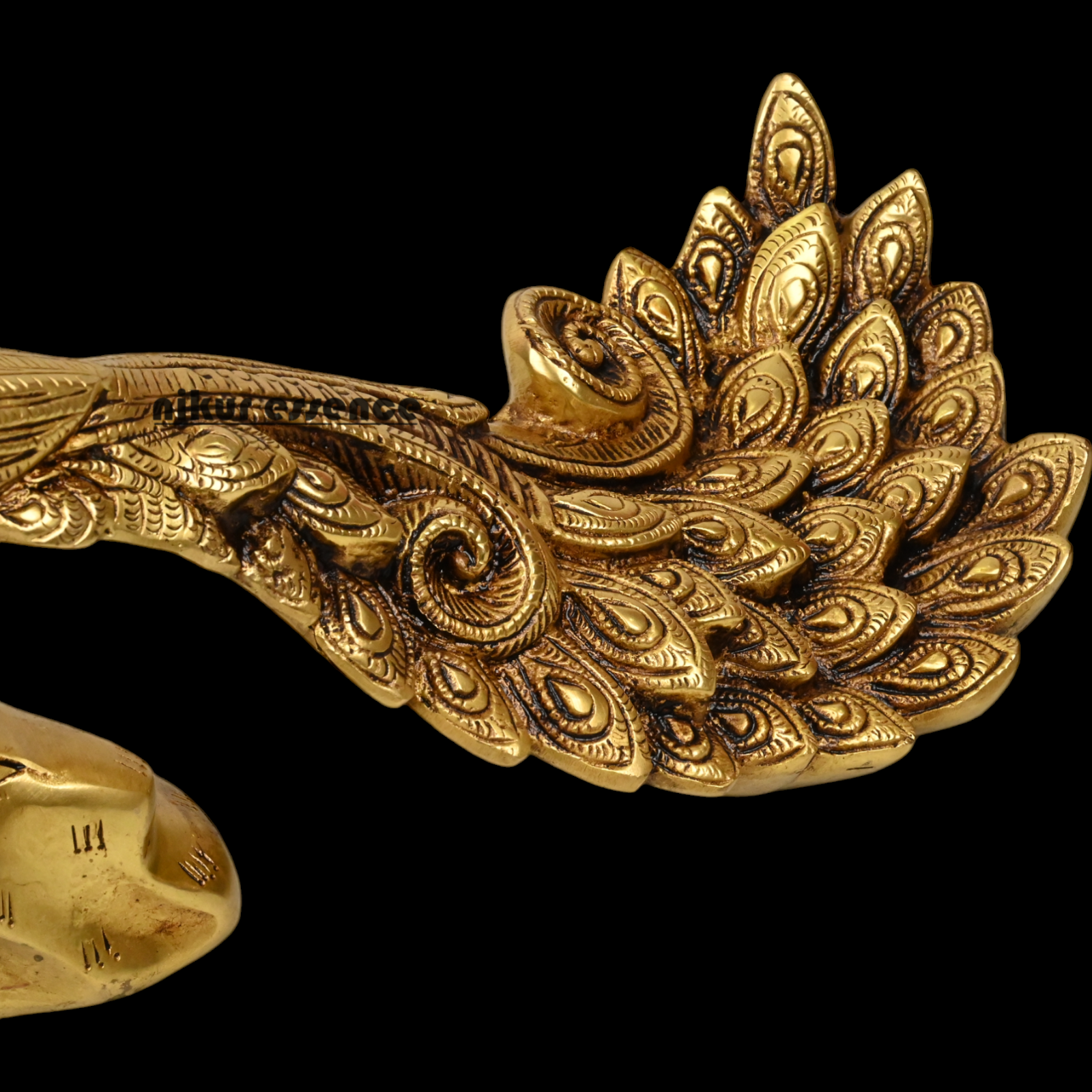 Online Solid Brass Peacock Statue by Nikur Essence - 12 inch Nikuressence