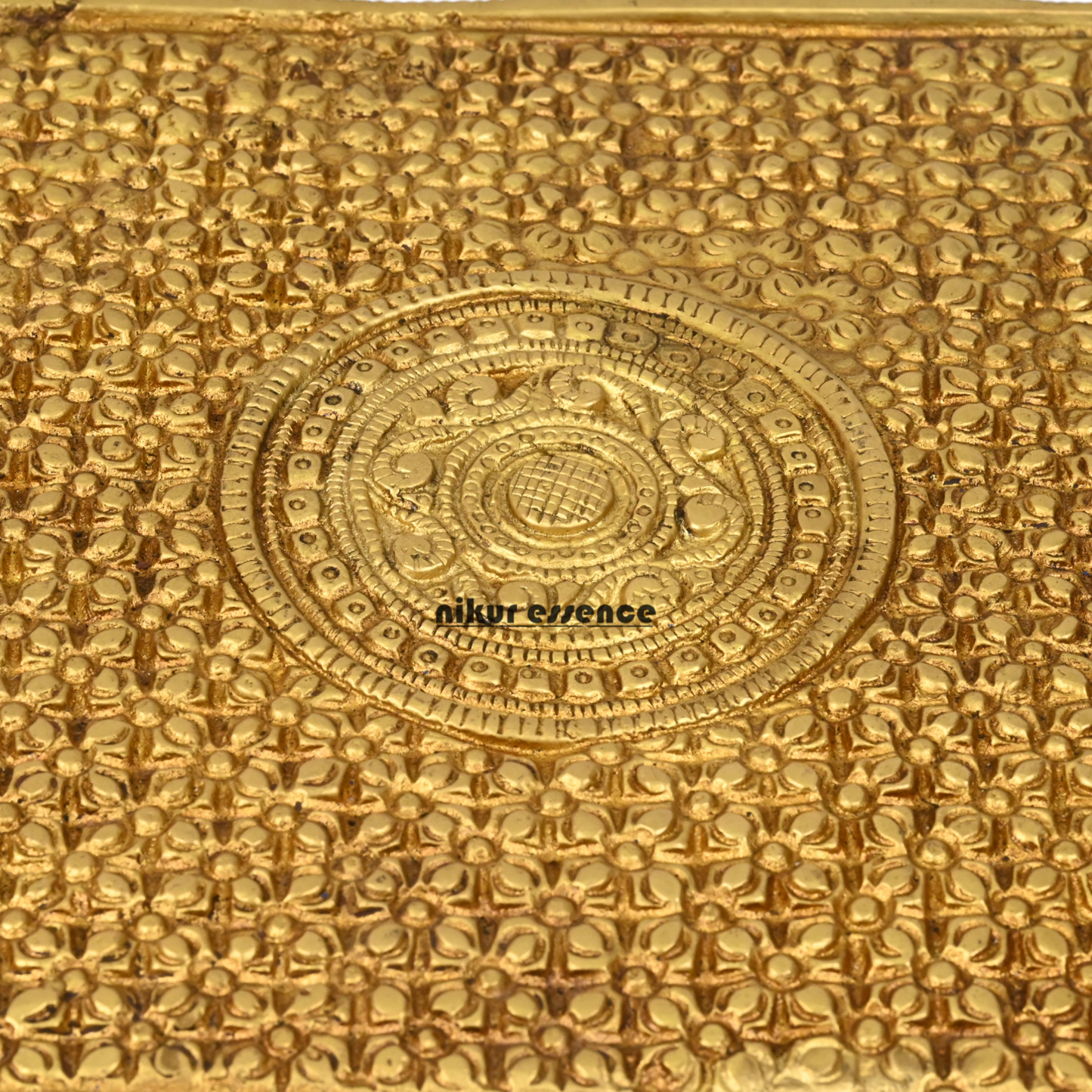 Superfine Brass Pooja Chowki by Nikur Essence - 8 inches Nikuressence