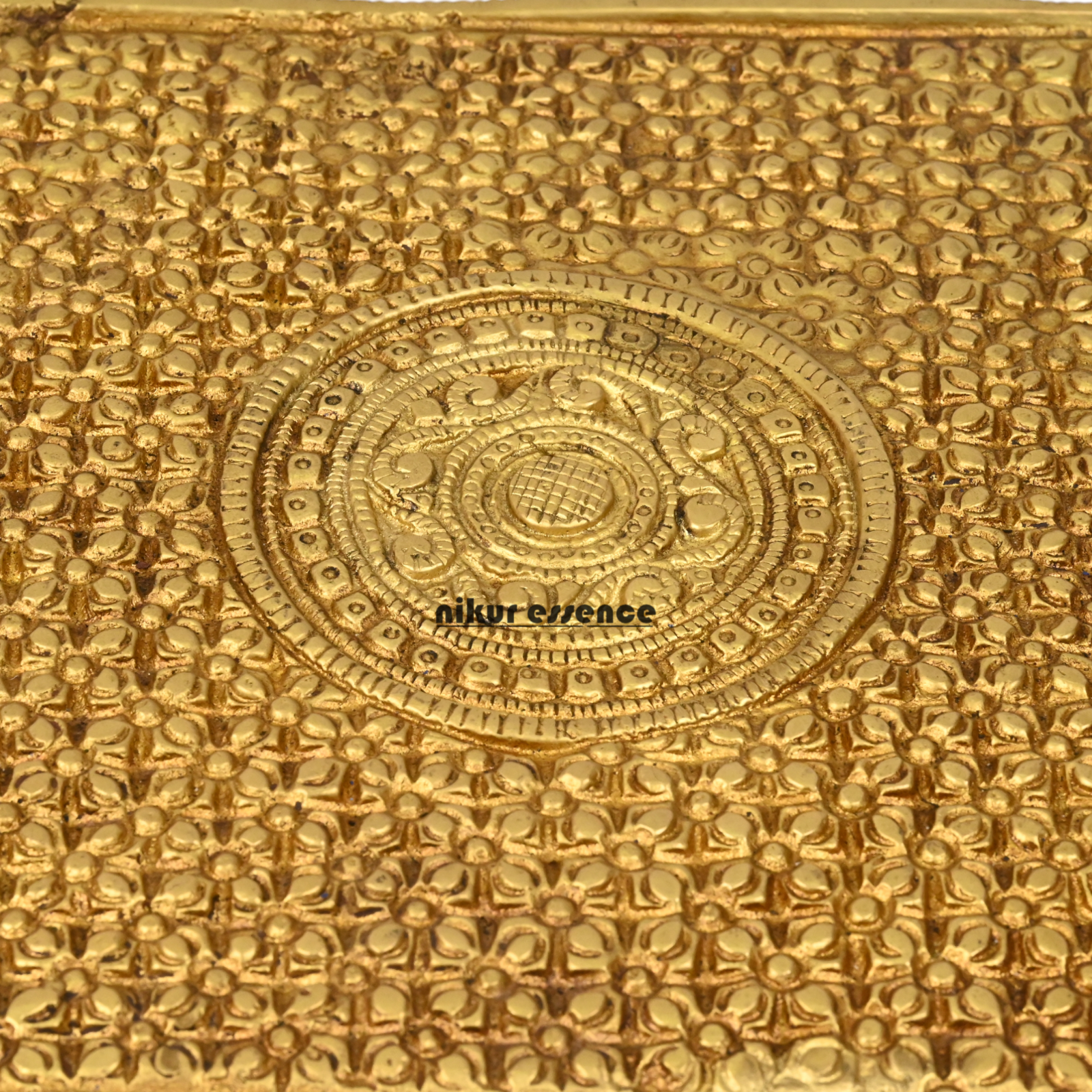Superfine Brass Pooja Chowki by Nikur Essence - 8 inches Nikuressence