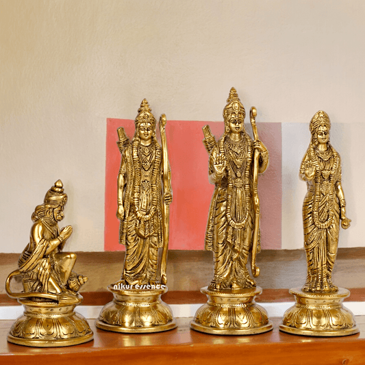 Superfine Brass Ram Darbar Idol by Nikur Essence - 9 Inch Nikuressence