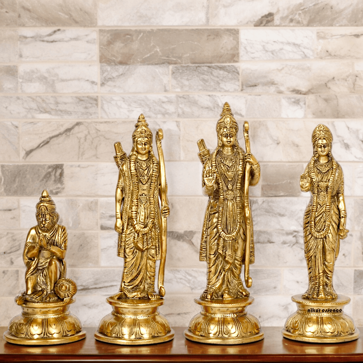 Superfine Brass Ram Darbar Idol by Nikur Essence - 9 Inch Nikuressence