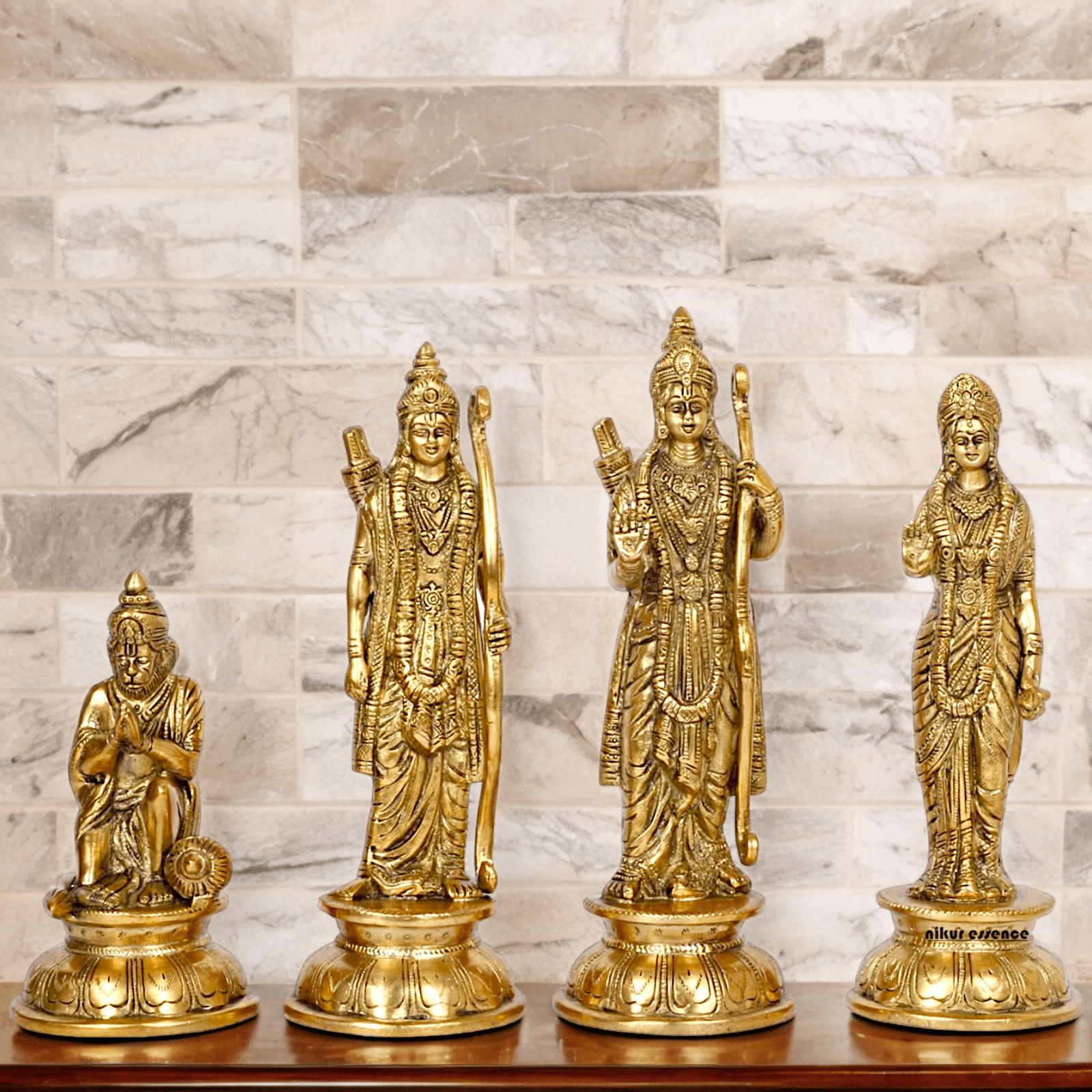 Superfine Brass Ram Darbar Idol by Nikur Essence - 9 Inch Nikuressence