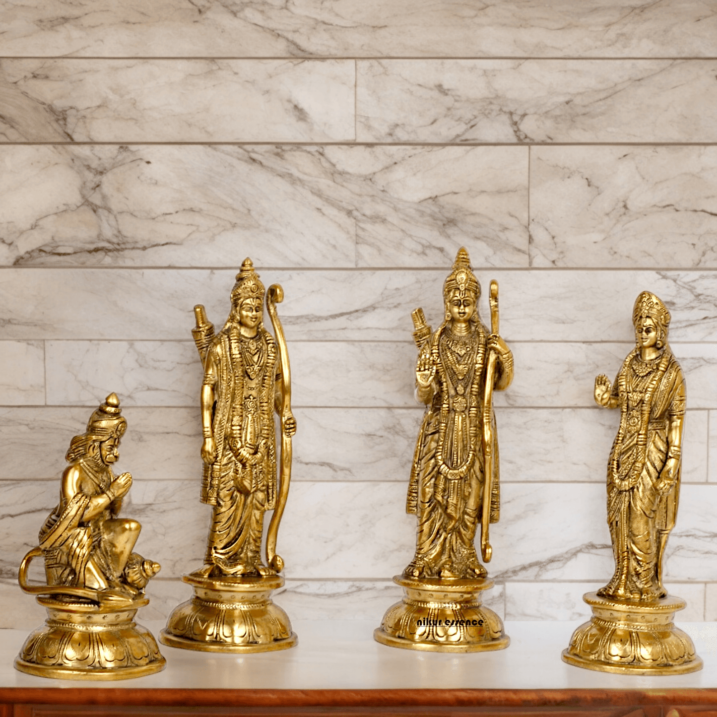 Superfine Brass Ram Darbar Idol by Nikur Essence - 9 Inch Nikuressence