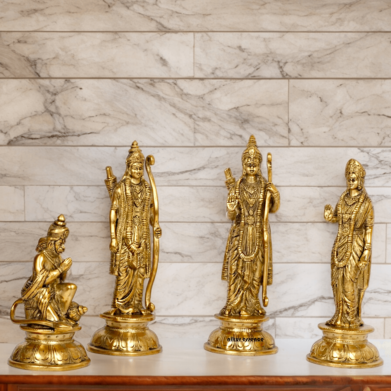 Superfine Brass Ram Darbar Idol by Nikur Essence - 9 Inch Nikuressence