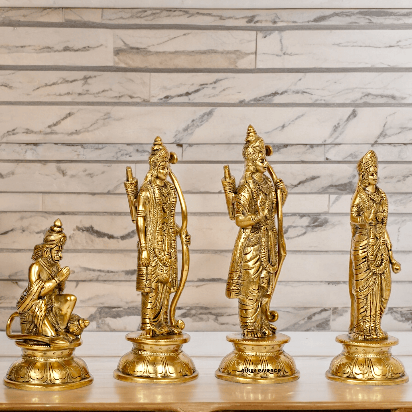 Superfine Brass Ram Darbar Idol by Nikur Essence - 9 Inch Nikuressence