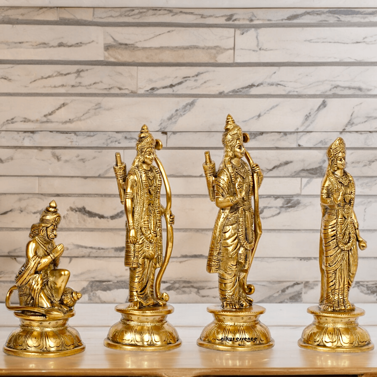 Superfine Brass Ram Darbar Idol by Nikur Essence - 9 Inch Nikuressence