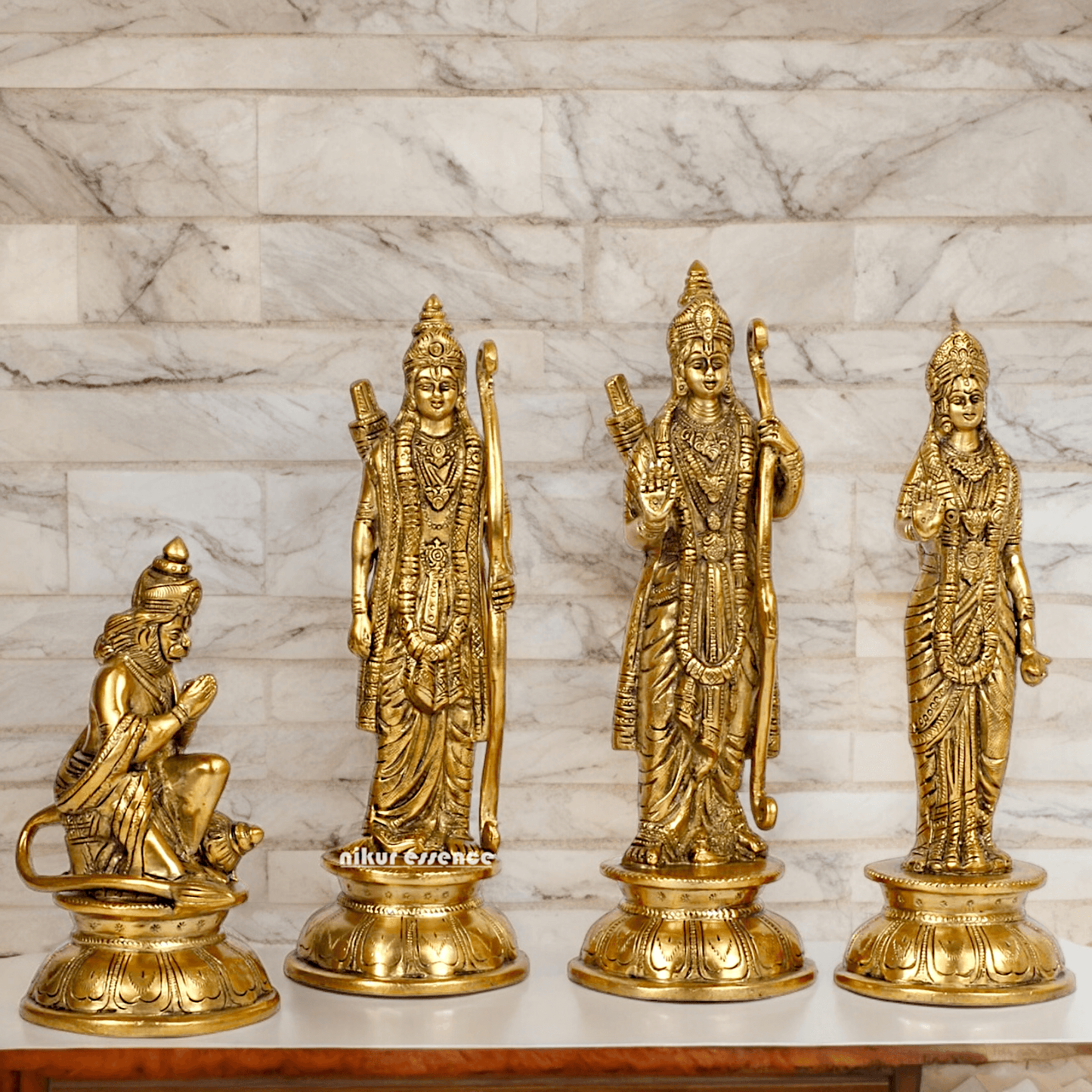 Superfine Brass Ram Darbar Idol by Nikur Essence - 9 Inch Nikuressence