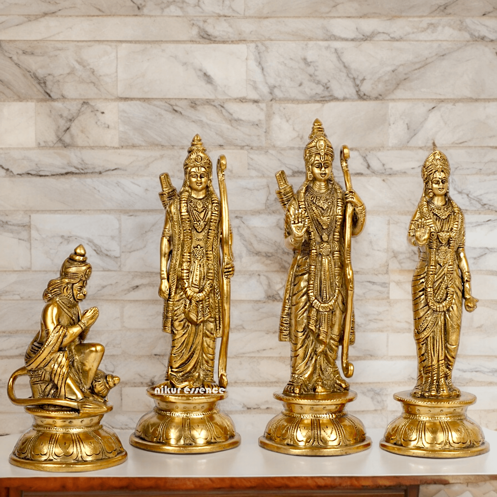 Superfine Brass Ram Darbar Idol by Nikur Essence - 9 Inch Nikuressence