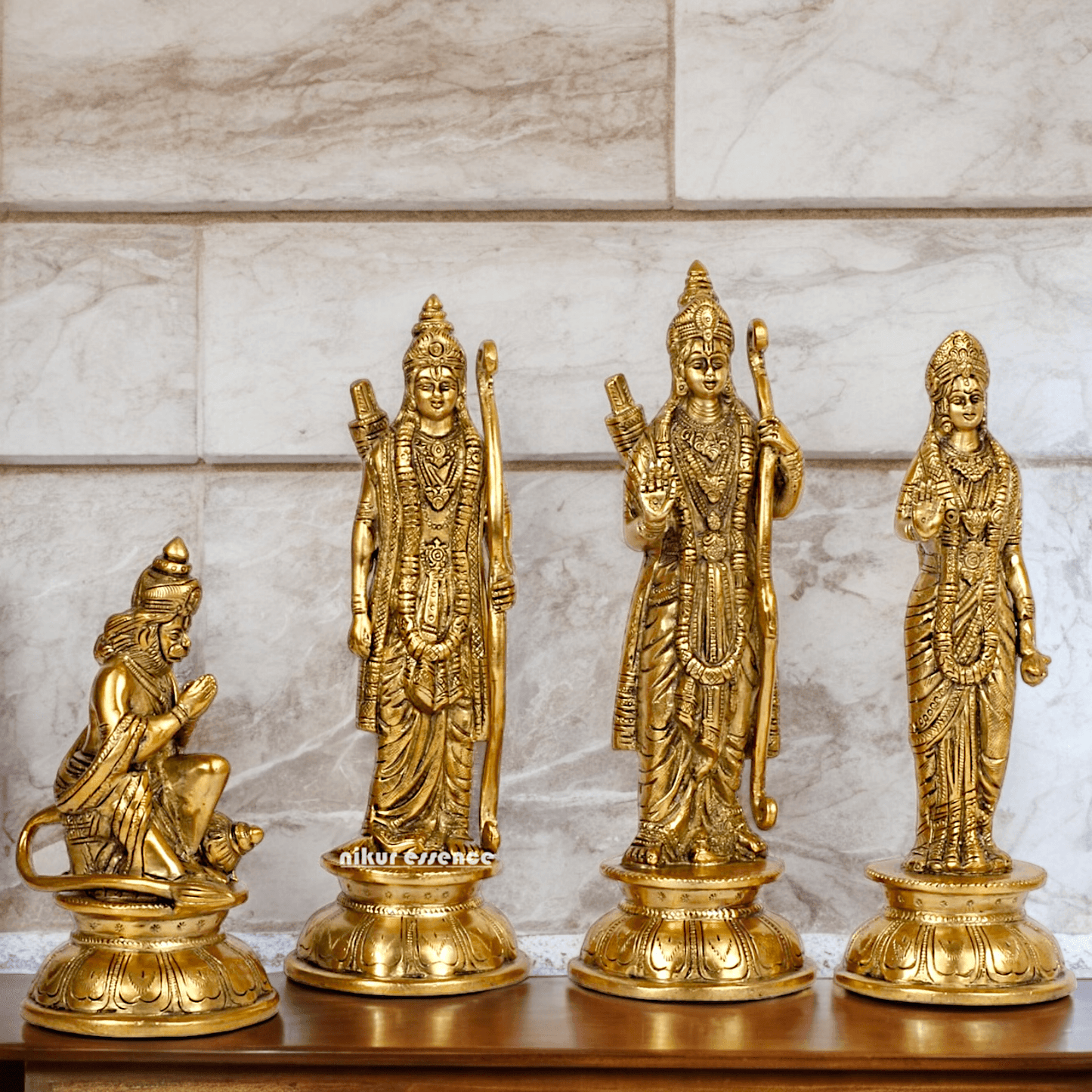 Superfine Brass Ram Darbar Idol by Nikur Essence - 9 Inch Nikuressence