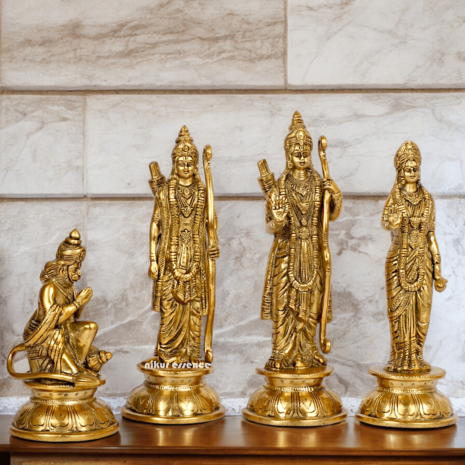 Superfine Brass Ram Darbar Idol by Nikur Essence - 9 Inch Nikuressence