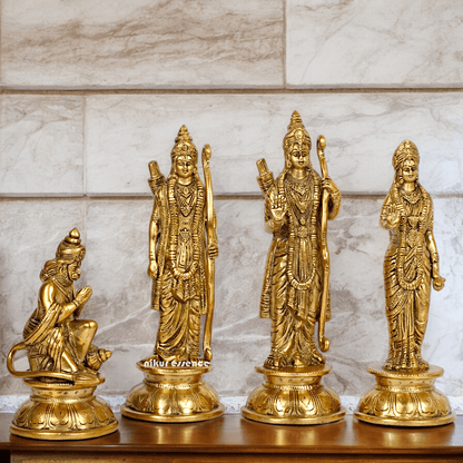 Superfine Brass Ram Darbar Idol by Nikur Essence - 9 Inch Nikuressence