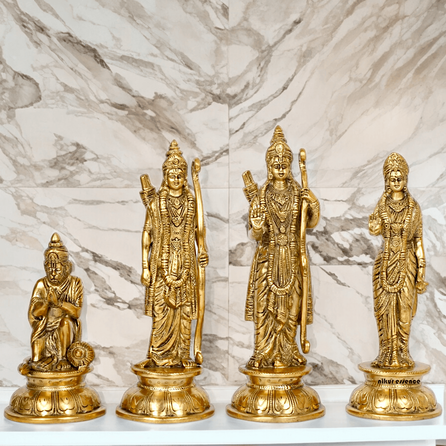 Superfine Brass Ram Darbar Idol by Nikur Essence - 9 Inch Nikuressence