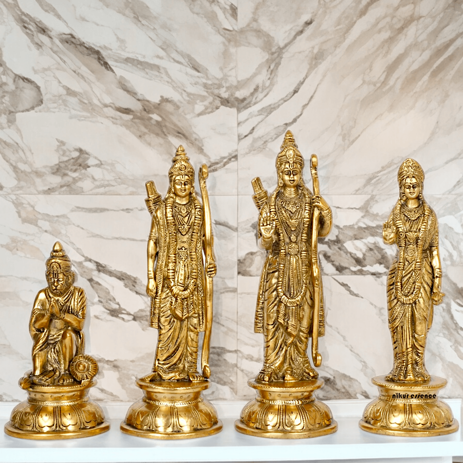 Superfine Brass Ram Darbar Idol by Nikur Essence - 9 Inch Nikuressence