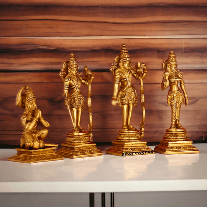 Buy Solid Brass Ram Darbar statue by Nikur Essence - 22 cm Length Nikuressence