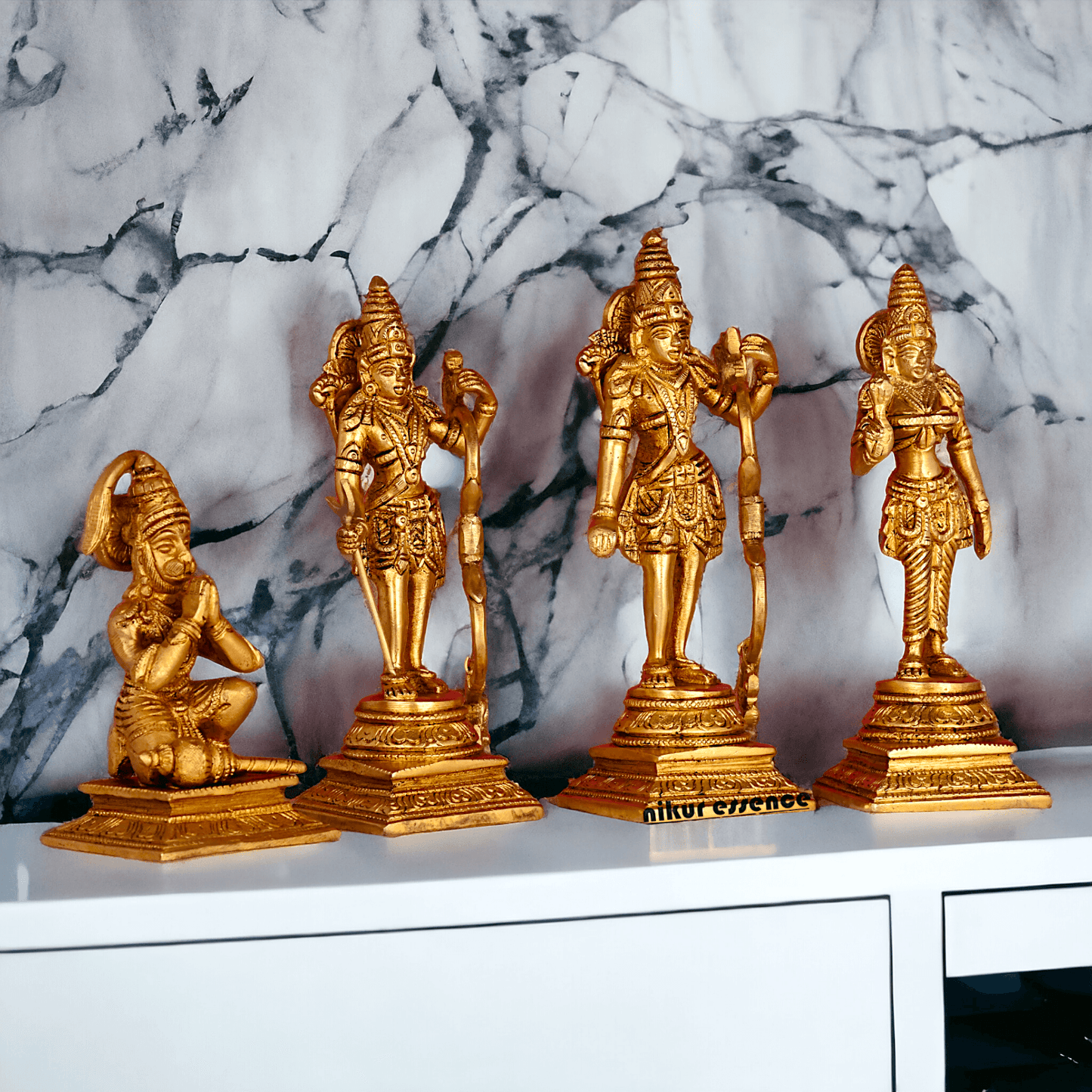 Buy Solid Brass Ram Darbar statue by Nikur Essence - 22 cm Length Nikuressence