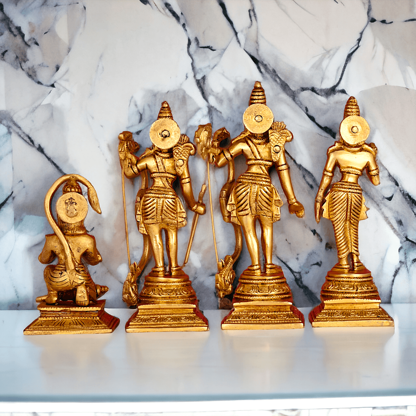 Buy Solid Brass Ram Darbar statue by Nikur Essence - 22 cm Length Nikuressence