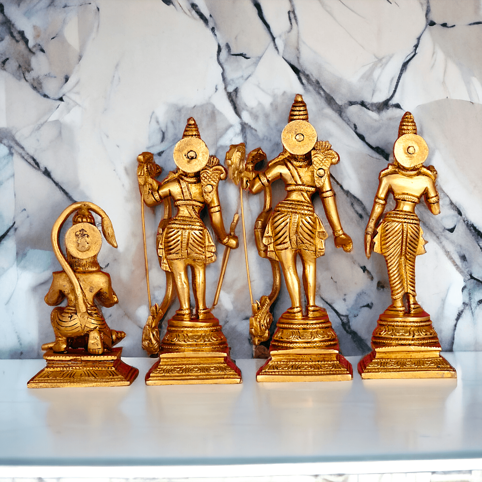 Buy Solid Brass Ram Darbar statue by Nikur Essence - 22 cm Length Nikuressence