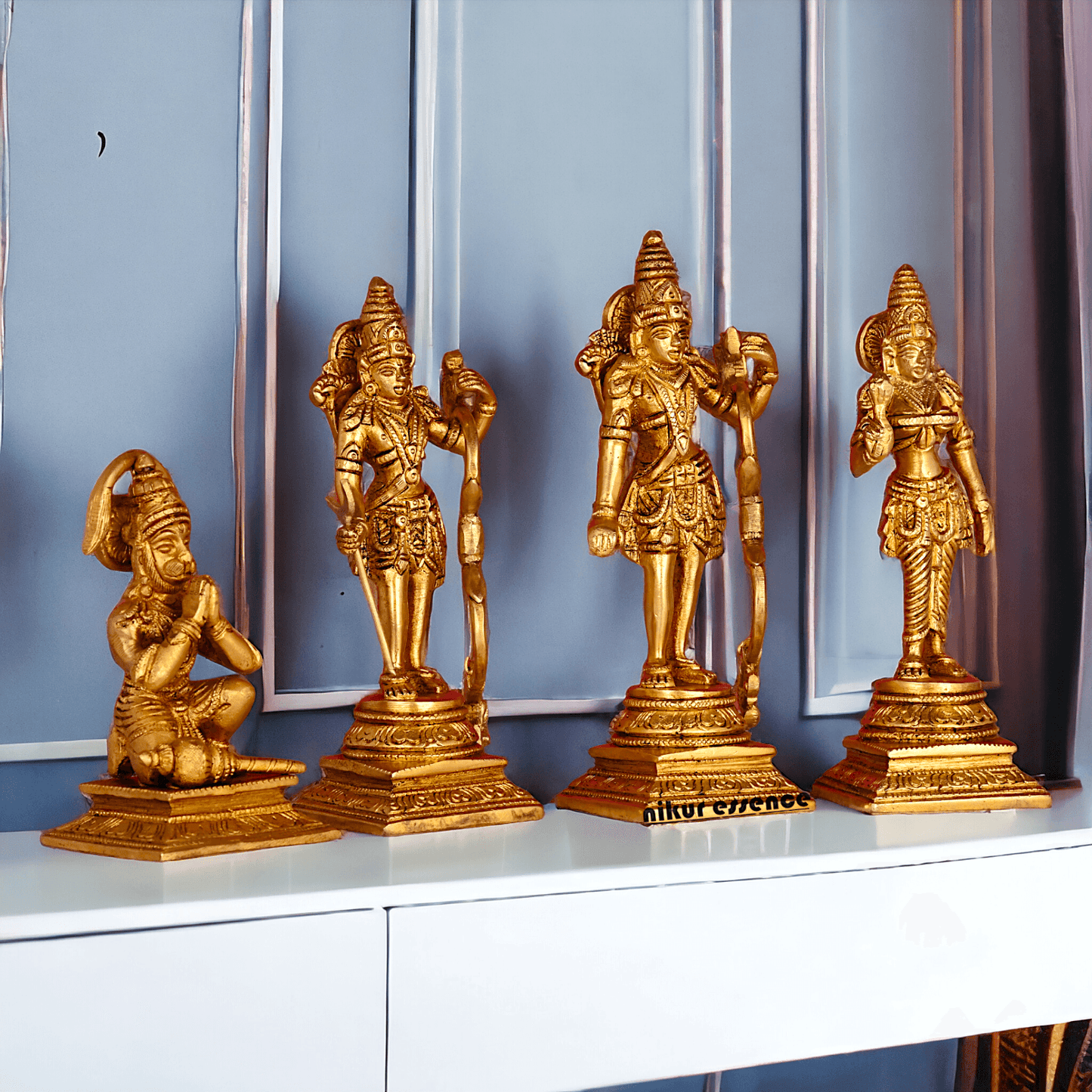 Buy Solid Brass Ram Darbar statue by Nikur Essence - 22 cm Length Nikuressence