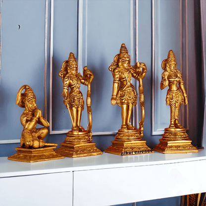 Buy Solid Brass Ram Darbar statue by Nikur Essence - 22 cm Length Nikuressence