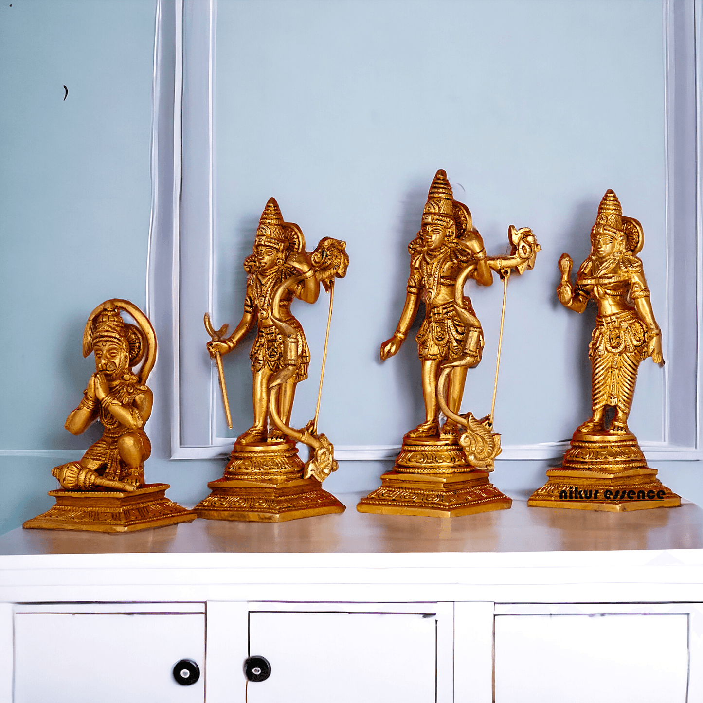 Buy Solid Brass Ram Darbar statue by Nikur Essence - 22 cm Length Nikuressence