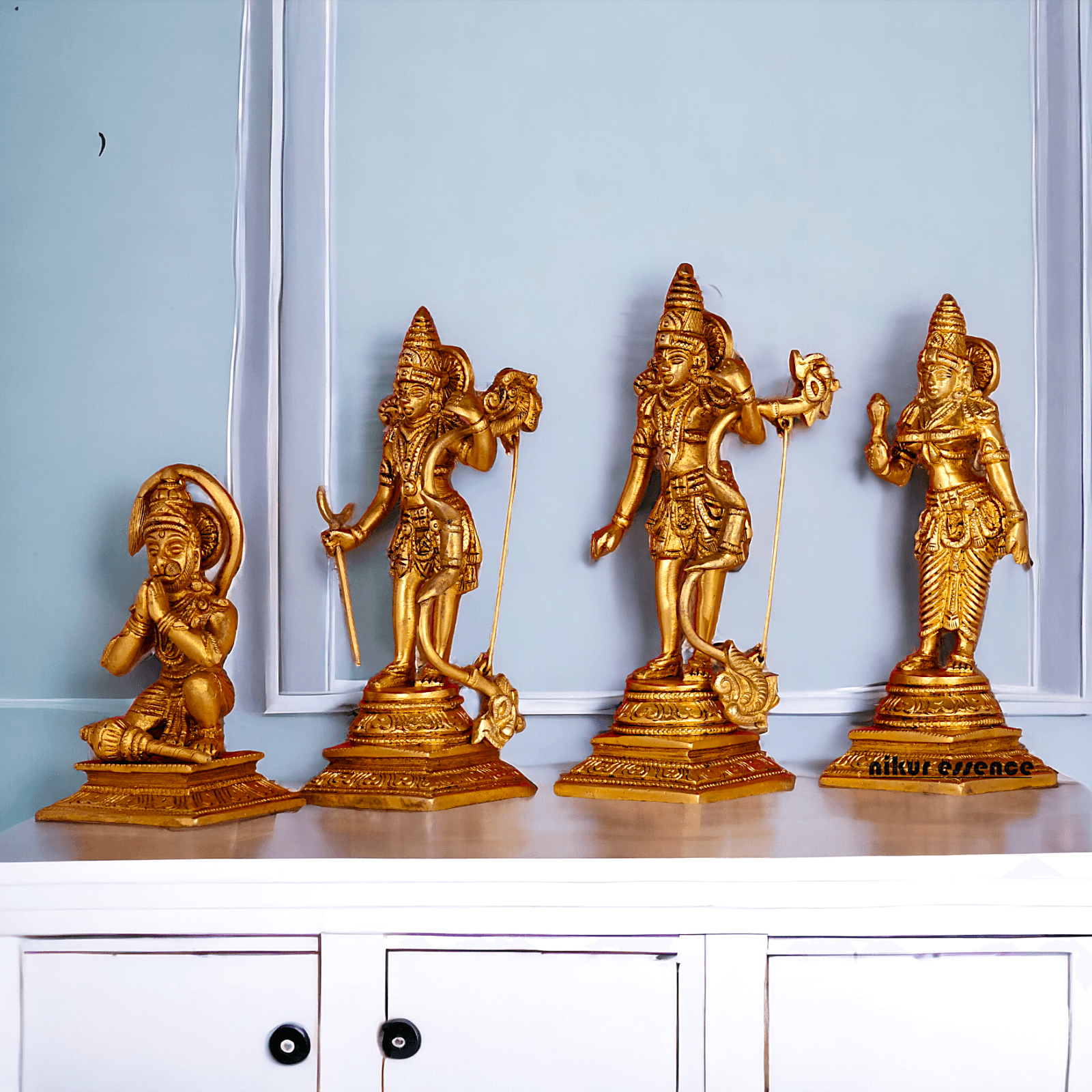 Buy Solid Brass Ram Darbar statue by Nikur Essence - 22 cm Length Nikuressence