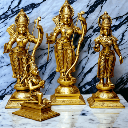 Solid Brass Ram Darbar statue by Nikur Essence - 22 Inch Nikuressence