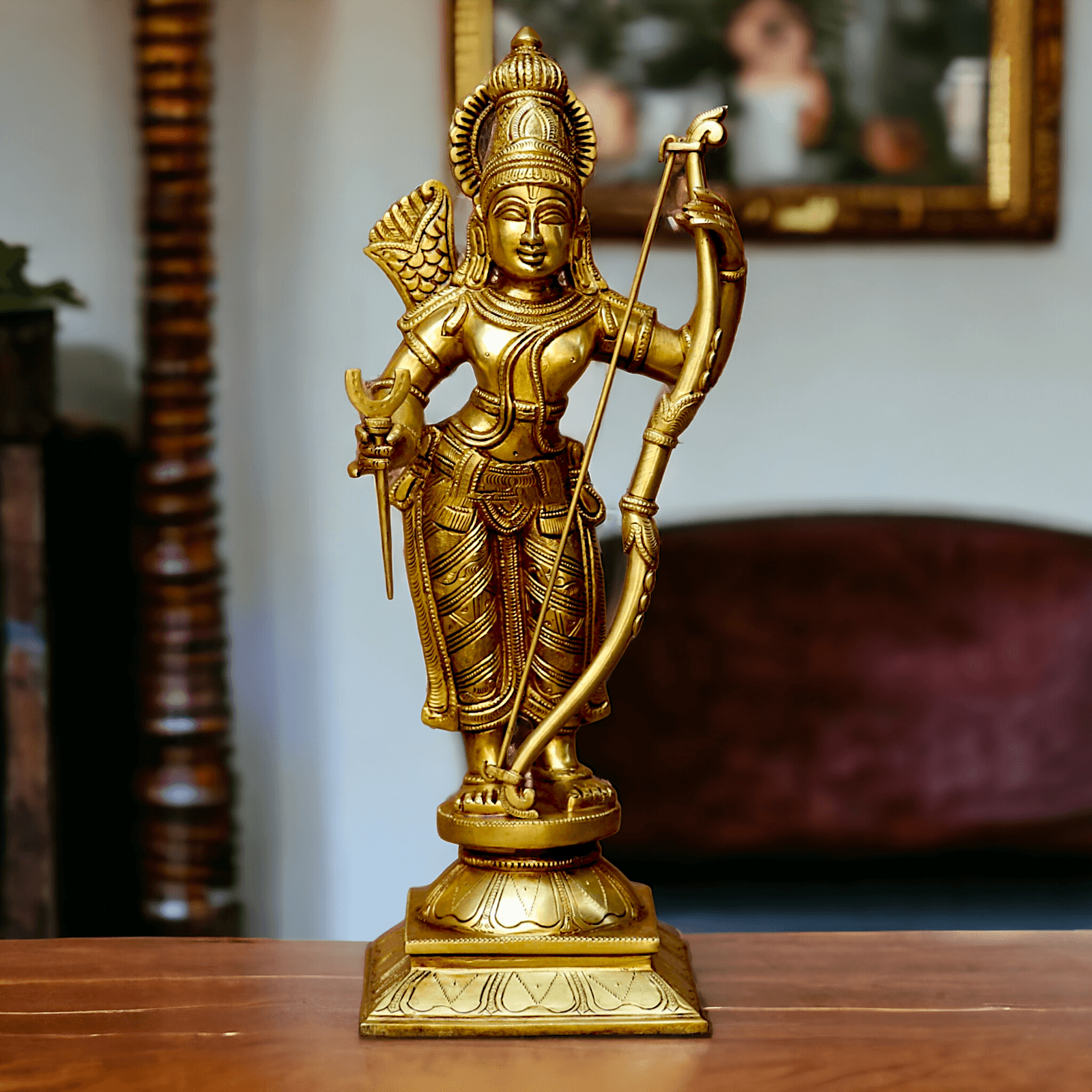 Solid Brass Ram Darbar statue by Nikur Essence - 22 Inch Nikuressence