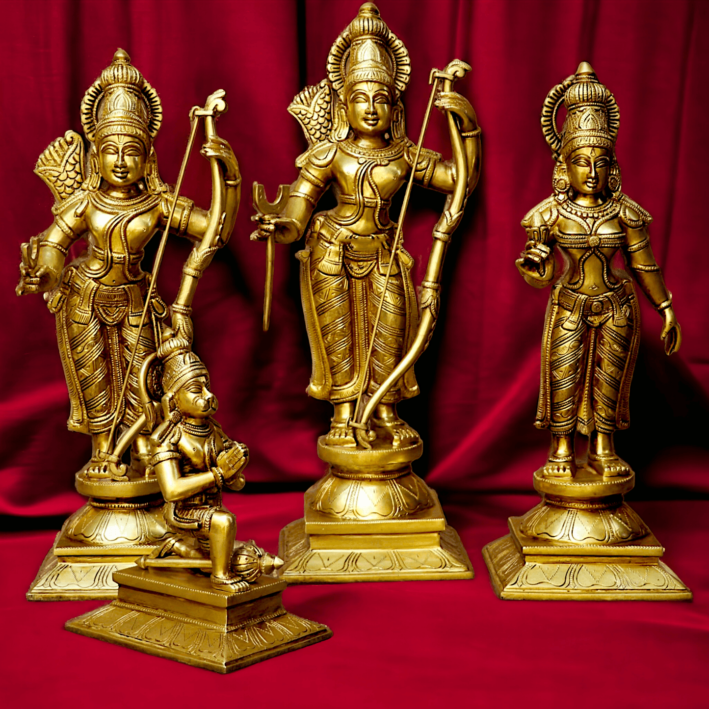 Solid Brass Ram Darbar statue by Nikur Essence - 22 Inch Nikuressence
