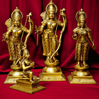 Solid Brass Ram Darbar statue by Nikur Essence - 22 Inch Nikuressence