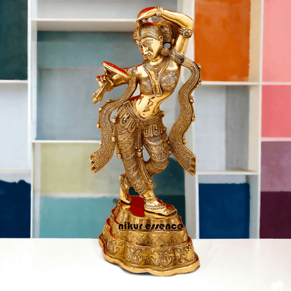 Brass Statue of a Young Lady Applying Vermilion, Capturing the Timeless Ritual of Beauty and Grace Nikuressence