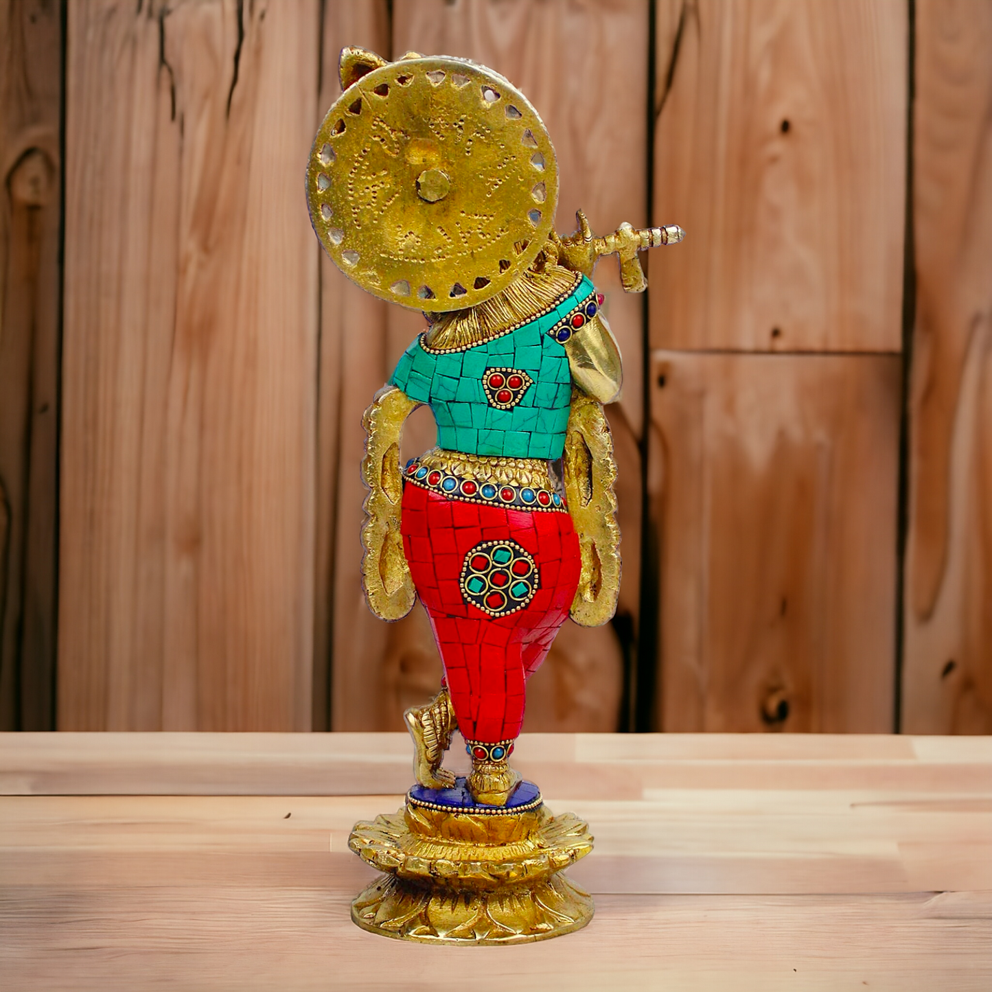 Buy Brass Statue of Krishna | Hindu Religious Idol | Home Decor | 11.5 inch Height Nikuressence