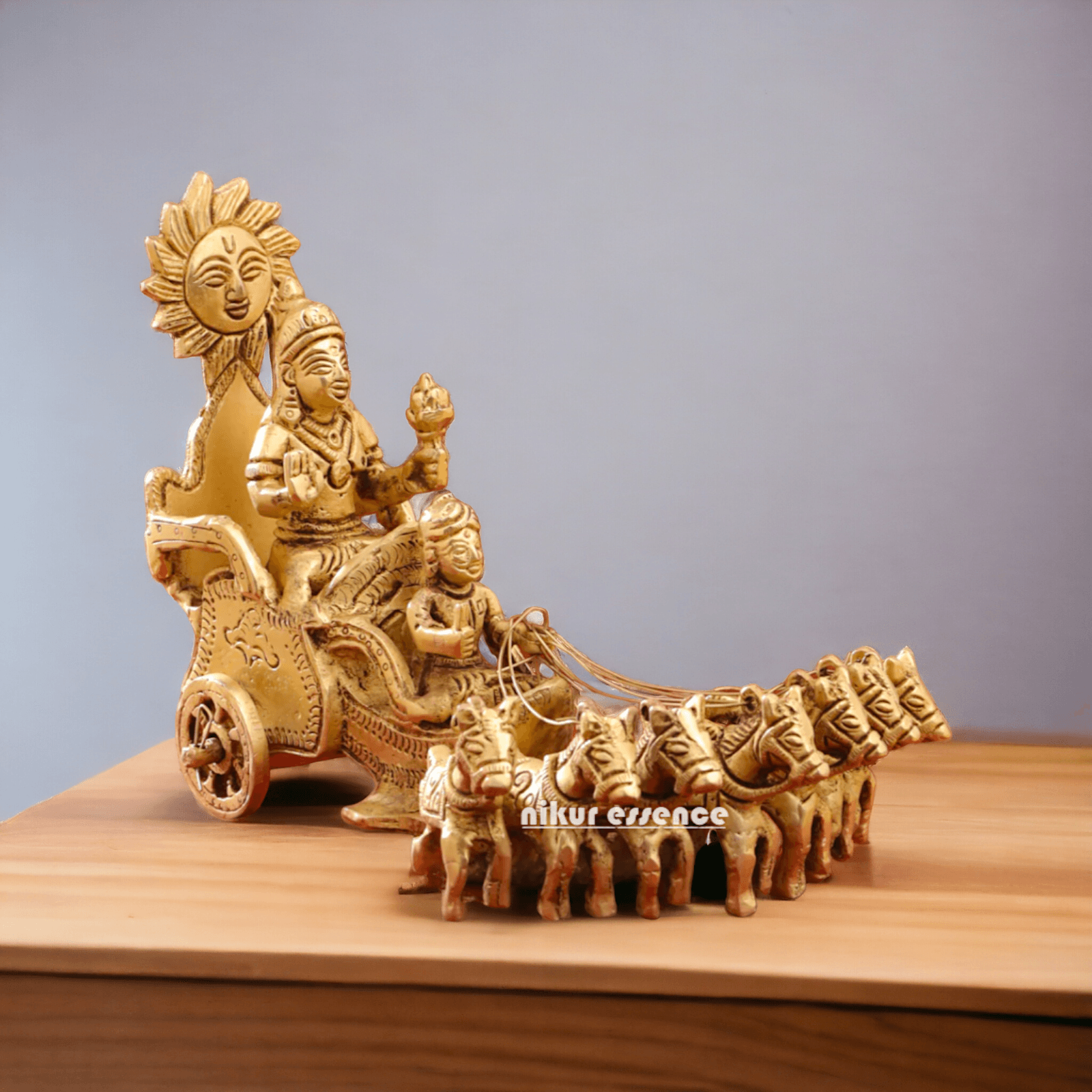 Brass Surya Statue of Sun Narayan – 7Inch Nikuressence