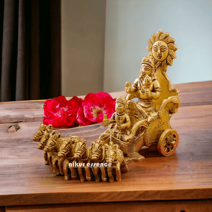 Brass Surya Statue of Sun Narayan – 7Inch Nikuressence