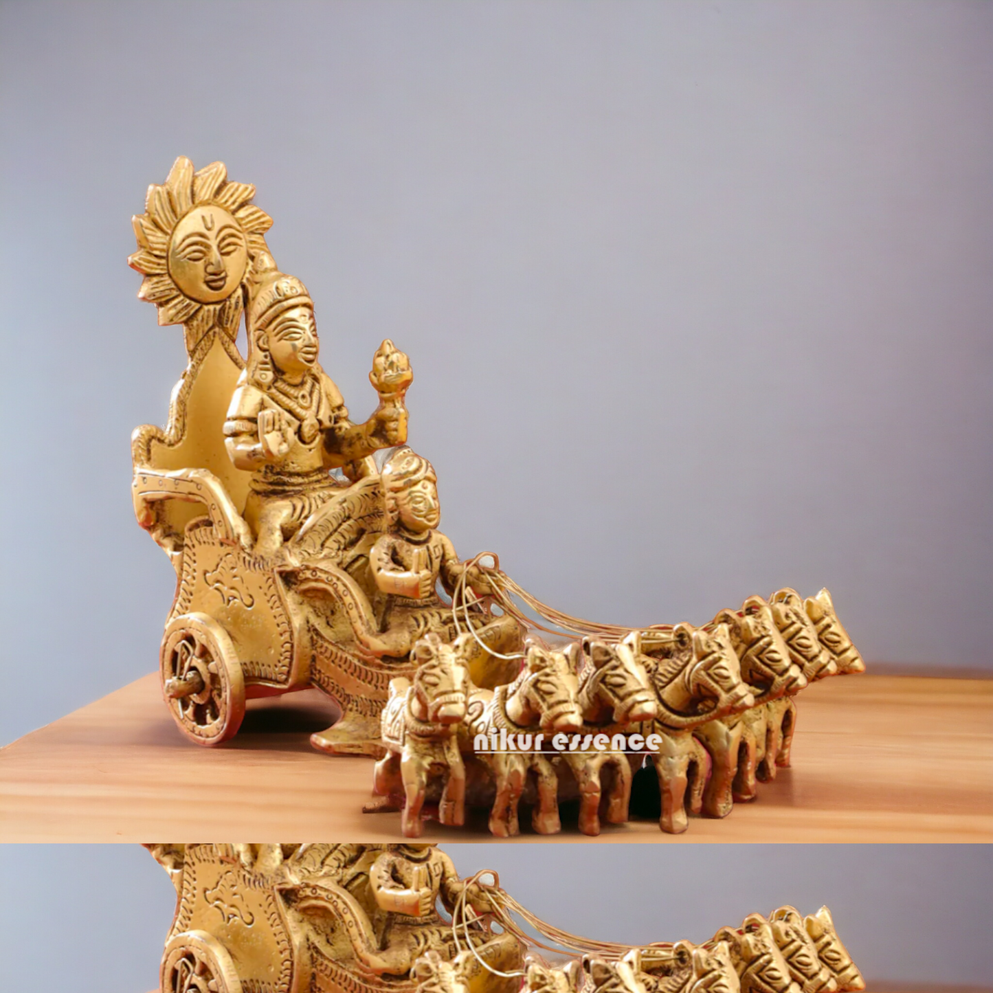 Brass Surya Statue of Sun Narayan – 7Inch Nikuressence