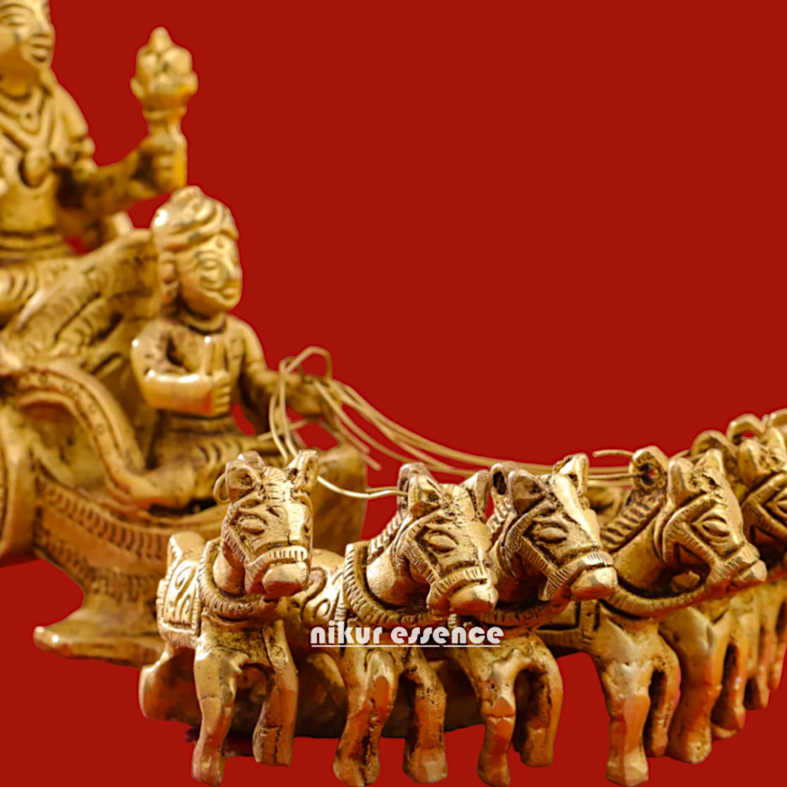 Brass Surya Statue of Sun Narayan – 7Inch Nikuressence